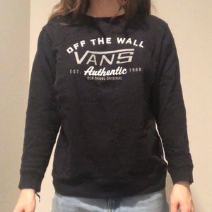 Black crew neck. Vans. X-large